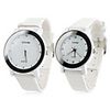 Pair of PU 981 Analog Quartz Wrist Watches (White)