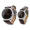 Pair of PU Analog Quartz Wrist Watch (Brown)