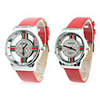Pair of PU Analog Quartz Wrist Watches (Red)