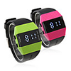 Pair of Silicone Band Sports Style Blue Light LED Wrist Watches - Peach Red Green