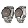 Pair of Stylish Analog Quartz Wrist Watches (Black)