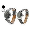Pair of Unisex Roman Number Elegant PU Analog Quartz Wrist Watch (Assorted Colors)