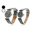 Pair of Unisex Roman Number Style PU Analog Quartz Wrist Watch (Assorted Colors)