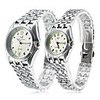 Pair of White Face Alloy Analog Quartz Couple