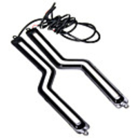 Pair Z-shaped COB DRL Bright Daytime Running Lights Strip Fog Lights-