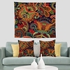 Paisley Tapestry with 2 Cushion Covers Set of 3 Wall Hanging Tree Trippy Tapestry Meditation Home Room Decoration Tapestries Backdrop Gift miniinthebox