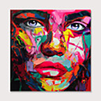 Palette knife Abstract People Face Art Paintings Canvas Wall Art Modern Home living room Office Decor Abstract Painting Rolled Without Frame