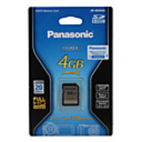 Panasonic SDHC/SD Memory Card Class 4 20MB/s 4GB for Full HD Video