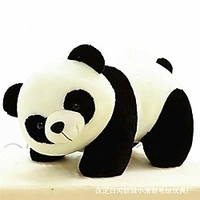 panda doll doll animal plush toy for baby zhaozb (color: black and white)