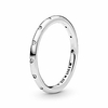 pandora jewelry simple sparkling band cubic zirconia ring in sterling silver,  size 10.5
