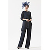 Pantsuit / Jumpsuit Mother of the Bride Dress Elegant Plus Size Jewel Neck Floor Length Chiffon 3/4 Length Sleeve with Lace 2020 Mother of the groom dresses