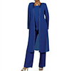 Pantsuit / Jumpsuit Mother of the Bride Dress Elegant Plus Size Square Neck Floor Length Chiffon Long Sleeve with Sash / Ribbon Ruching 2020