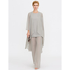 Pantsuit / Jumpsuit Mother of the Bride Dress Plus Size Elegant Bateau Neck Floor Length Chiffon Sleeveless with 2021 miniinthebox