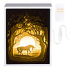 Papercut Light Boxes 3D Shadow Box LED Light Unicorn Night Lamp Christmas Gift Atmosphere Mood Light for Kids Adults Baby Nursery Kids Bedroom Living Room Christmas Decoration
