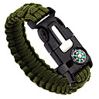 Paracord Bracelet Survival Bracelet Whistle Tactical Adjustable Emergency Nylon Camping / Hiking Hunting Fishing Outdoor Travel GreenLime