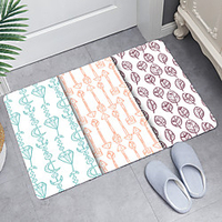 Partition Pattern Digital Printing Floor Mat Modern Bath Mats Nonwoven / Memory Foam Novelty Bathroom