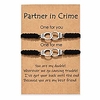 partners in crime bracelets for 2 guy and girl best friend handcuff matching friendship bracelet for women men girls couple soul sister bestie