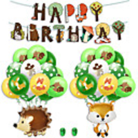 Party Balloons 23 pcs Animal Happy Birthday Party Supplies Latex Balloons Banner Boys and Girls Party Birthday Decoration 12 Inch for Party Favors Supplies or Home Decoration