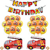 Party Balloons 25 pcs Fire Engine Happy Birthday Party Supplies Latex Balloons Banner Boys and Girls Party Birthday Decoration 12 Inch for Party Favors Supplies or Home Decoration