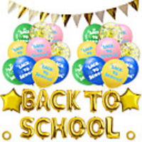 Party Balloons 26 pcs Back To School Happy Birthday Party Supplies Latex Balloons Banner Boys and Girls Party Decoration 12 Inch for Party Favors Supplies or Home Decoration
