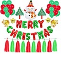Party Balloons 30 pcs Merry Christmas Party Supplies Latex Balloons Banner Boys and Girls Party Decoration for Party Favors Supplies or Home Decoration