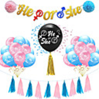 Party Balloons 41 pcs Boy or Girl Party Supplies Latex Balloons Banner Boys and Girls Baby Shower Decoration 36 Inch12 Inch for Party Favors Supplies or Home Decoration
