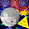 Party Light E27 Sound Controlled Strobe Music Bulb Support Bluetooth and USB Interface to Play Music(with E27 to EU Plug Adapter)