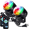Partylights Discoball 360 Rotatable Discolights Sound Activated Remote Control Dj Lighting 7 Color Patternes3 Lightning Mode6 Colours for All Parties Wedding