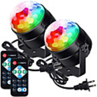 Partylights Discoball 360 Rotatable Discolights Sound Activated Remote Control Dj Lighting 7 Color Patternes3 Lightning Mode6 Colours for All Parties Wedding