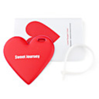 Passport Case And Travel Tag (Red Heart)