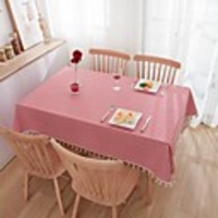 Pastoral Art Plaid Coffee Table Tablecloth Fabric Cotton And Linen Small Fresh Round Table Cloth Square Red Table Cloth
