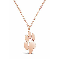 paw print necklace,  paw necklace,  dog necklace,  dog jewelry for women,  dog paw necklace,  dog pendant,  dog necklaces for women (rose gold tone)