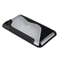 PC TPU Crystal Hard Case For iphone4 Black