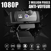 PC Webcam With Microphone 1K Full HD 1080P Widescreen Computer Game Video Work WebCamera Rotatable USB Web Camera Cam miniinthebox
