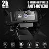 PC Webcam With Microphone 2K Full HD 1080P Widescreen Computer Game Video Work WebCamera Rotatable USB Web Camera Cam miniinthebox