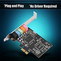 Pcie 5.1 Sound Card Pc Pci Express Surround 3d Audio Card With High Direct Sound Performance And Low Profile Support