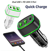 PD Car Charger 18W Quick Charge 3.0 USB Fast Charging Adapter For iPhone 12 11 Pro Xs Max X Xiaomi Samsung Type C QC3.0 Charger