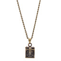 Peace Symbol Box Necklace