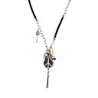 Peace Symbol Pendant Long Necklace