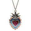 Peach Heart Shape Diamond-studded Necklace