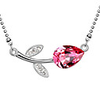 Peach Hearts Fashion Crystal Necklace