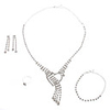 Peach Hearts Pattern Tassels Diamond-encrusted Pearl Jewelry Set