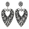 Peach Hearts Shape Silver Plated Earrings