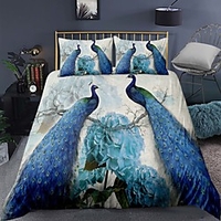 Peacock Animal For Kids Duvet Cover Set 2/3 Piece Bedding Set with 1 or 2 Pillowcase(Single Twin only 1pcs) Full Queen King size miniinthebox