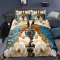 Peacock Animal For Kids Duvet Cover Set 2/3 Piece Bedding Set with 1 or 2 Pillowcase(Single Twin only 1pcs) Full Queen King size miniinthebox