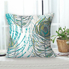 Peacock Feather Double Side Cushion Cover 1PC Soft Decorative Square Throw Pillow Cover Cushion Case Pillowcase for Sofa Bedroom Livingroom Outdoor Superior Quality Machine Washable Outdoor Cushion for Sofa Couch Bed Chair miniinthebox