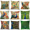 Peacock Floral Double Side Cushion Cover 1PC Soft Decorative Square Throw Pillow Cover Cushion Case Pillowcase for Sofa Bedroom Livingroom Outdoor Superior Quality Machine Washable Outdoor Cushion for Sofa Couch Bed Chair miniinthebox