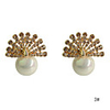 Peacock Pearl Alloy Earrings