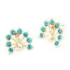 Peacock Zircon Alloy Earrings