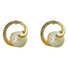 Pearl Alloy Earrings With Zircon